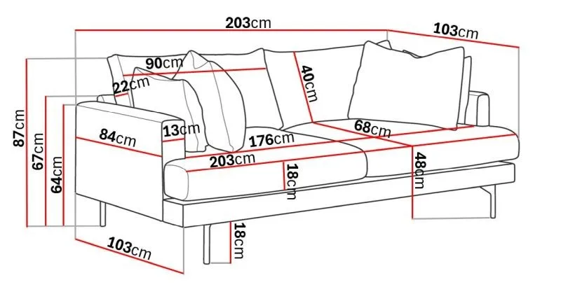 Menard 3-istuttava Syvä Manchestersohva - Ruskea - Huonekalut - Sohva - 3:n istuttava sohva