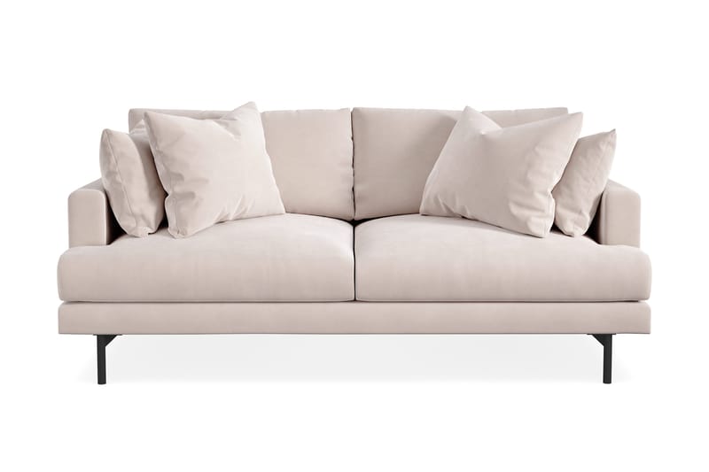 Menard 3-istuttava Syvä Samettisohva - Beige - Huonekalut - Sohva - 3:n istuttava sohva