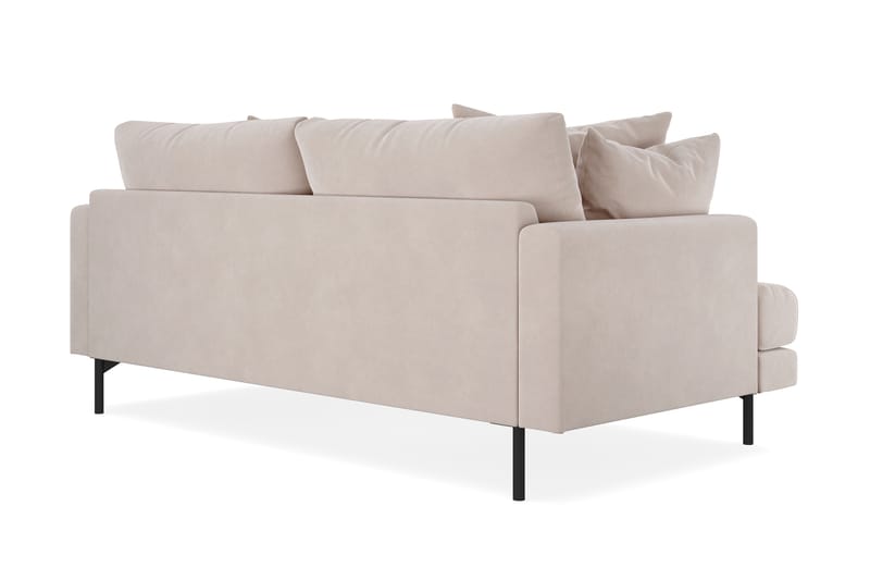 Menard 3-istuttava Syvä Samettisohva - Beige - Huonekalut - Sohva - 3:n istuttava sohva