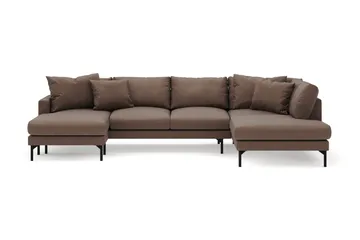 Menard 4-istuttava Oikeakätinen Suuri U-muotoinen Syvä Sohva Divaanilla ja Divaaniosalla Kangasista