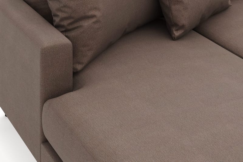 Menard 4-istuttava Oikeakätinen Suuri U-muotoinen Syvä Sohva Divaanilla ja Divaaniosalla Kangasista - Ruskea - Huonekalut - Sohva - Divaanisohva