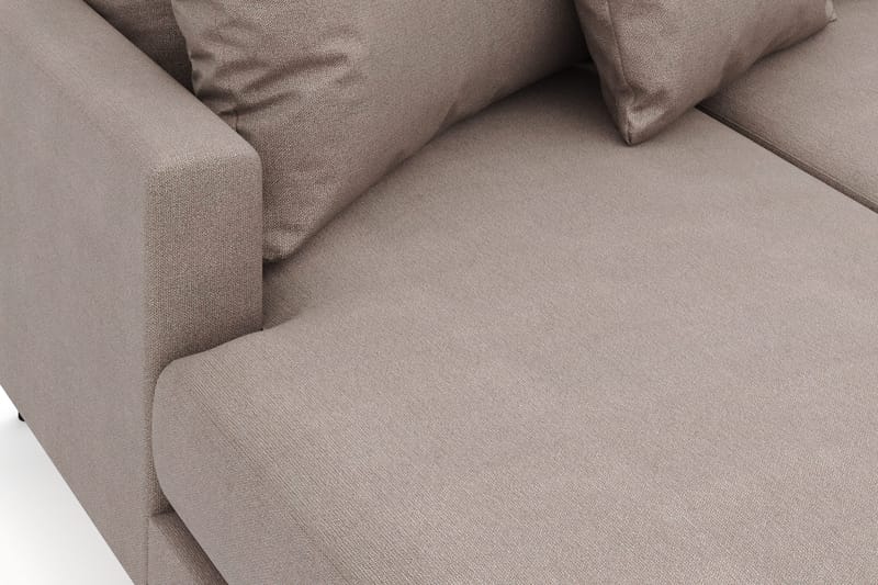 Menard 4-istuttava Oikeakätinen Suuri U-muotoinen Syvä Sohva Divaanilla ja Divaaniosalla Kangasista - Ruskea - Huonekalut - Sohva - Divaanisohva