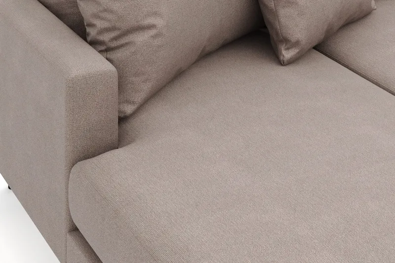 Menard 4-istuttava Oikeakätinen Suuri U-muotoinen Syvä Sohva Divaanilla ja Divaaniosalla Kangasista - Ruskea - Huonekalut - Sohva - Divaanisohva