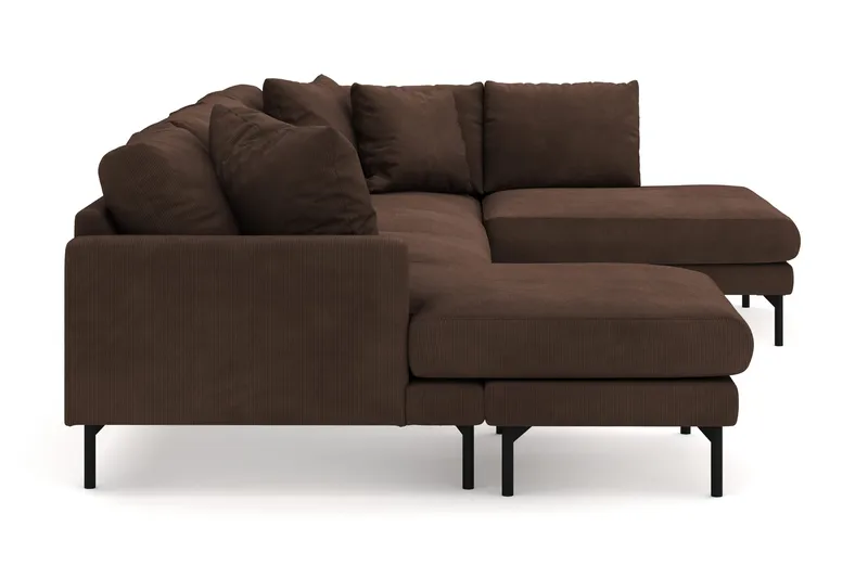 Menard 4-istuttava Oikeakätinen Suuri U-muotoinen Syvä Sohva Divaanilla ja Divaaniosalla Manchesterista - Ruskea - Huonekalut - Sohva - Divaanisohva