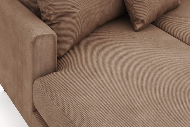 Menard 4-istuttava Oikeakätinen Suuri U-muotoinen Syvä Sohva Divaanilla ja Divaaniosalla Manchesterista - Ruskea - Huonekalut - Sohva - Divaanisohva