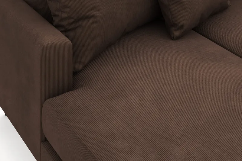 Menard 4-istuttava Oikeakätinen Suuri U-muotoinen Syvä Sohva Divaanilla ja Divaaniosalla Manchesterista - Ruskea - Huonekalut - Sohva - Divaanisohva