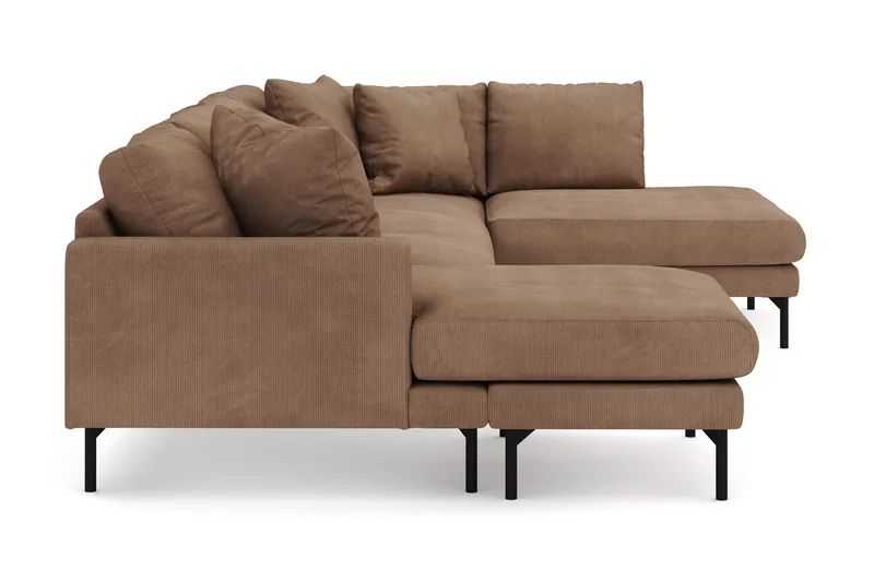 Menard 4-istuttava Oikeakätinen Suuri U-muotoinen Syvä Sohva Divaanilla ja Divaaniosalla Manchesterista - Ruskea - Huonekalut - Sohva - Divaanisohva