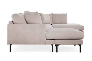 Menard 4-istuttava Oikeakätinen Suuri U-muotoinen Syvä Sohva Divaanilla ja Divaaniosalla Sametti - Beige - Huonekalut - Sohva - Divaanisohva