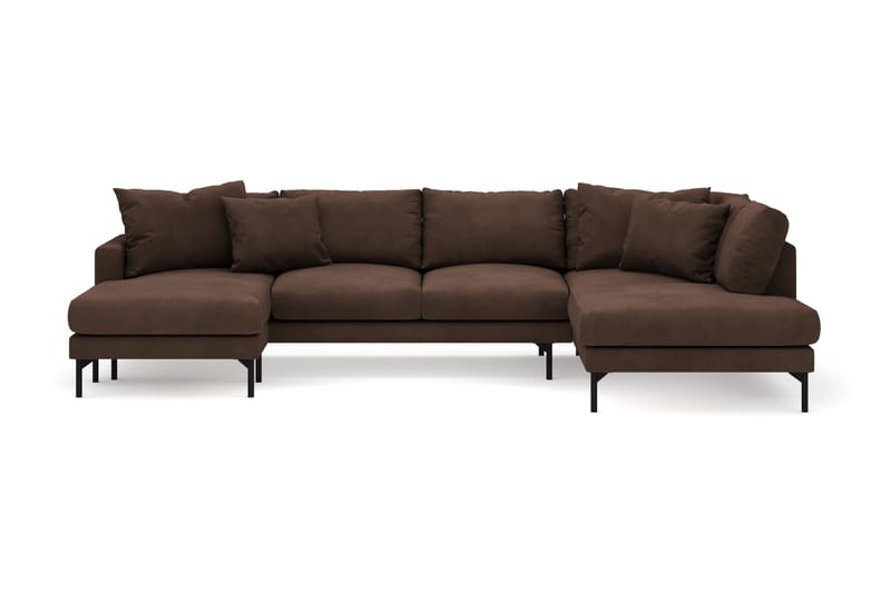 Menard 4-istuttava Oikeakätinen U-muotoinen Sohva Divaanilla ja Divaaniosalla Manchesterista - Ruskea - Huonekalut - Sohva - Divaanisohva