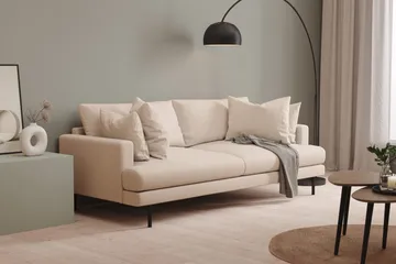 Menard 4-istuttava Syvä Kangassohva - Beige - Huonekalut - Sohva - 4:n istuttava sohva