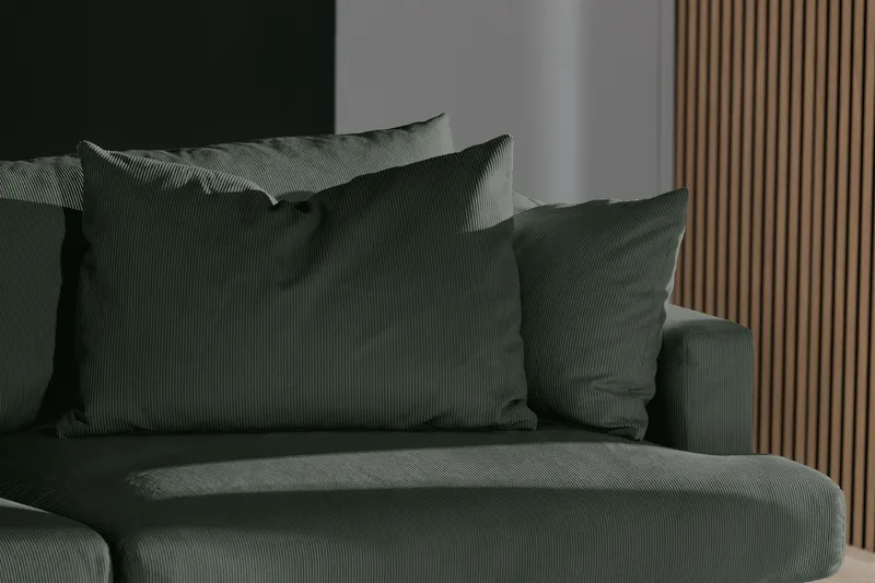 Menard 4-istuttava Syvä Manchestersohva - Vihreä - Huonekalut - Sohva - 4:n istuttava sohva