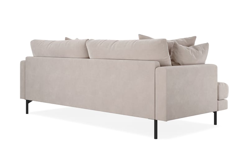 Menard 4-istuttava Syvä Samettisohva - Beige - Huonekalut - Sohva - 4:n istuttava sohva