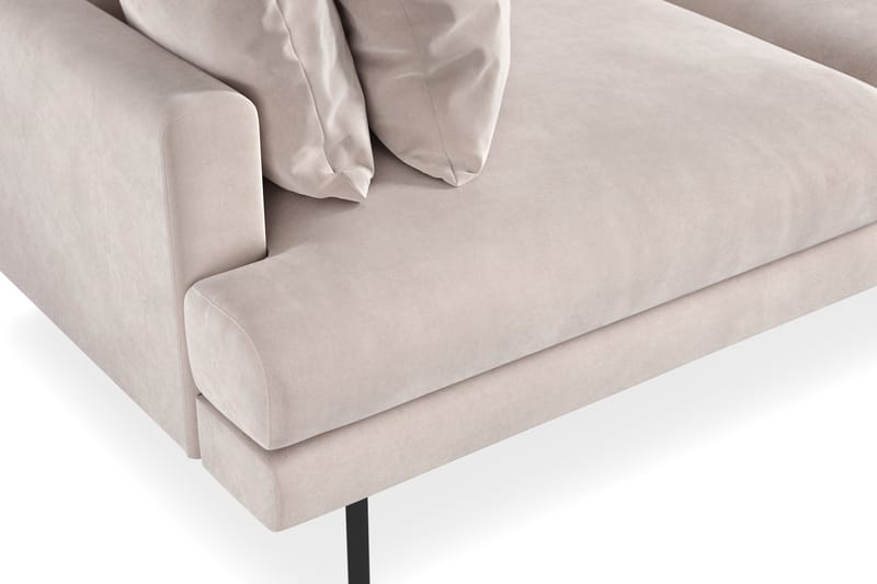 Menard 4-istuttava Syvä Samettisohva - Beige - Huonekalut - Sohva - 4:n istuttava sohva
