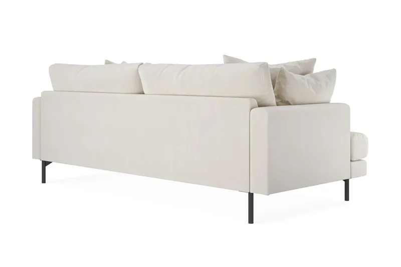 Menard 4-istuttava Syvä Samettisohva - Kermanvalkoinen - Huonekalut - Sohva - 4:n istuttava sohva