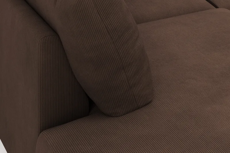 Menard 4-istuttava Vasenkätinen Suuri U-muotoinen Syvä Sohva Divaanilla ja Divaaniosalla Manchesterista - Ruskea - Huonekalut - Sohva - Divaanisohva