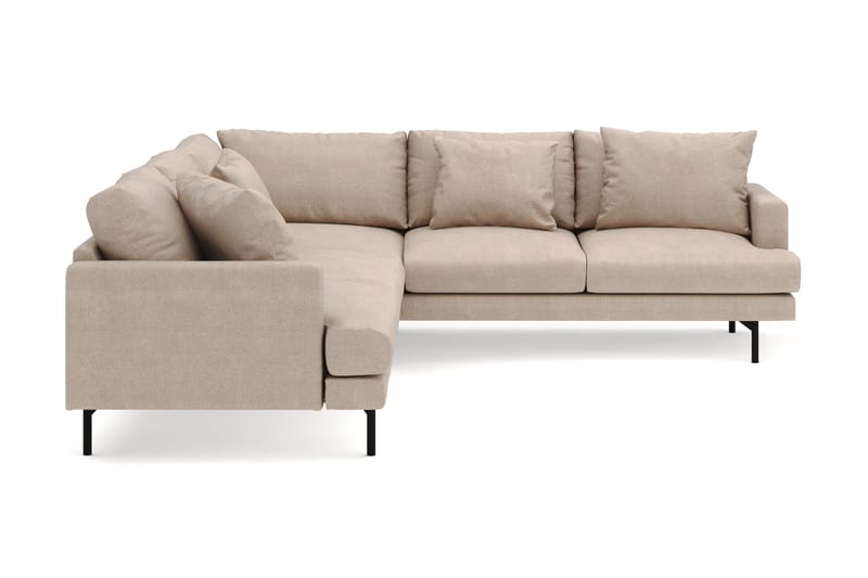Menard 6-istuttava Oikeakätinen L-muotoinen Kulmasohva Kangasista - Beige - Huonekalut - Sohva - Kulmasohva