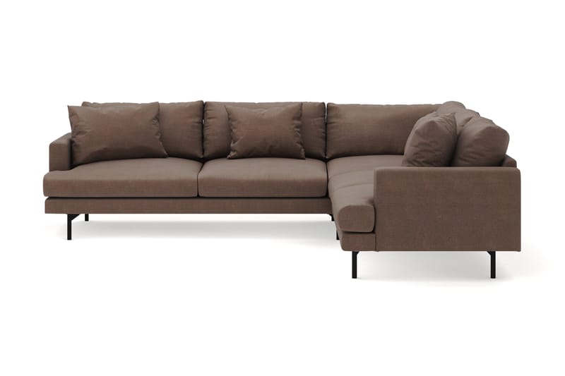 Menard 6-istuttava Oikeakätinen L-muotoinen Kulmasohva Kangasista - Ruskea - Huonekalut - Sohva - Kulmasohva