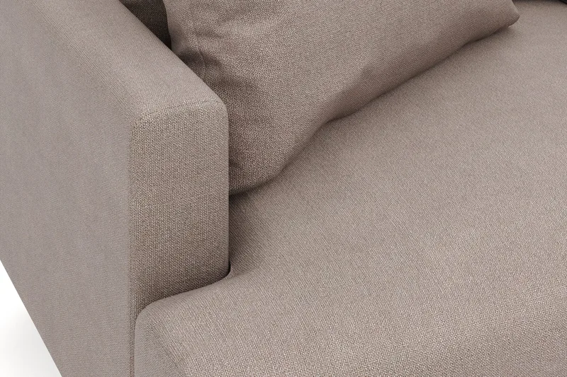 Menard 6-istuttava Oikeakätinen L-muotoinen Kulmasohva Kangasista - Ruskea - Huonekalut - Sohva - Kulmasohva