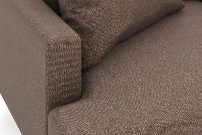 Menard 6-istuttava Oikeakätinen L-muotoinen Kulmasohva Kangasista - Ruskea - Huonekalut - Sohva - Kulmasohva