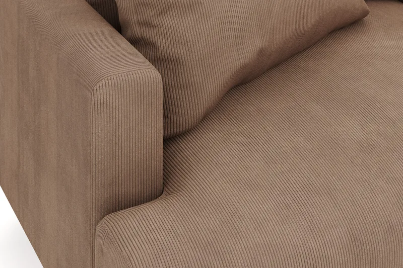 Menard 6-istuttava Oikeakätinen L-muotoinen Kulmasohva Manchesterista - Ruskea - Huonekalut - Sohva - Kulmasohva