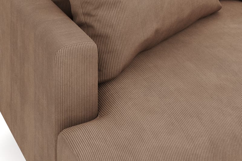 Menard 6-istuttava Oikeakätinen L-muotoinen Kulmasohva Manchesterista - Ruskea - Huonekalut - Sohva - Kulmasohva