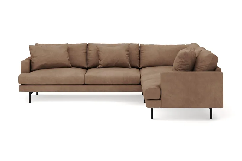 Menard 6-istuttava Oikeakätinen L-muotoinen Kulmasohva Manchesterista - Ruskea - Huonekalut - Sohva - Kulmasohva