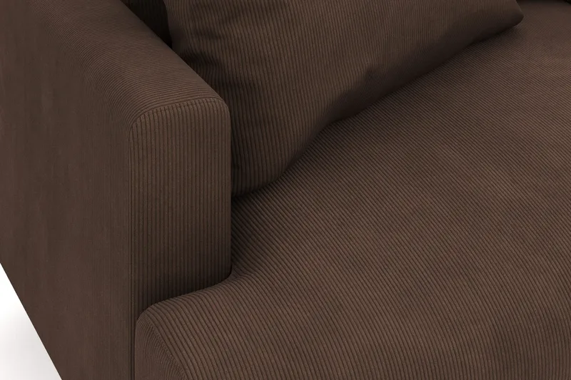 Menard 6-istuttava Oikeakätinen L-muotoinen Kulmasohva Manchesterista - Ruskea - Huonekalut - Sohva - Kulmasohva