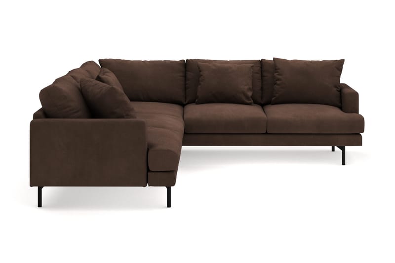 Menard 6-istuttava Oikeakätinen L-muotoinen Kulmasohva Manchesterista - Ruskea - Huonekalut - Sohva - Kulmasohva