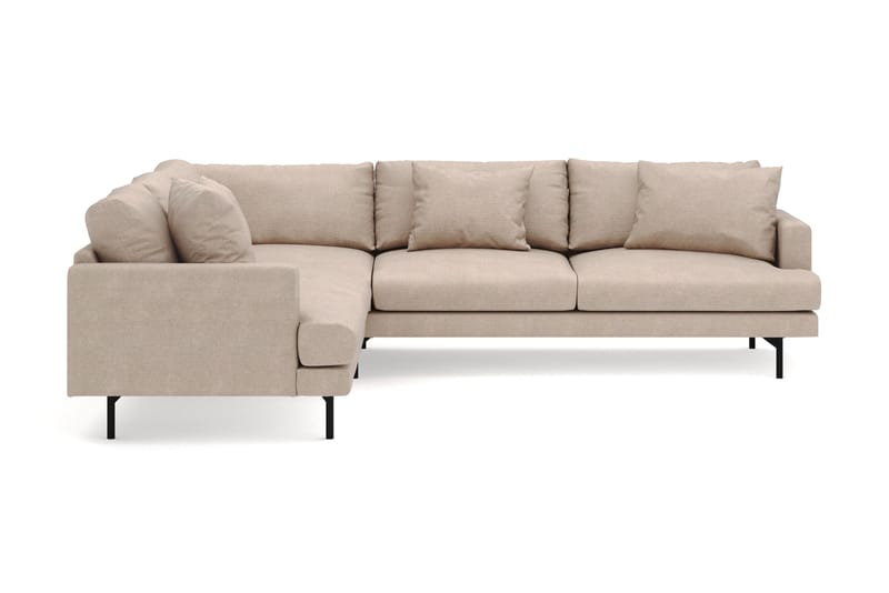 Menard 6-istuttava Vasenkätinen L-muotoinen Kulmasohva Kangasista, Beige