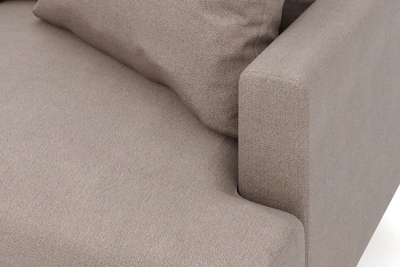 Menard 6-istuttava Vasenkätinen L-muotoinen Kulmasohva Kangasista - Ruskea - Huonekalut - Sohva - Kulmasohva