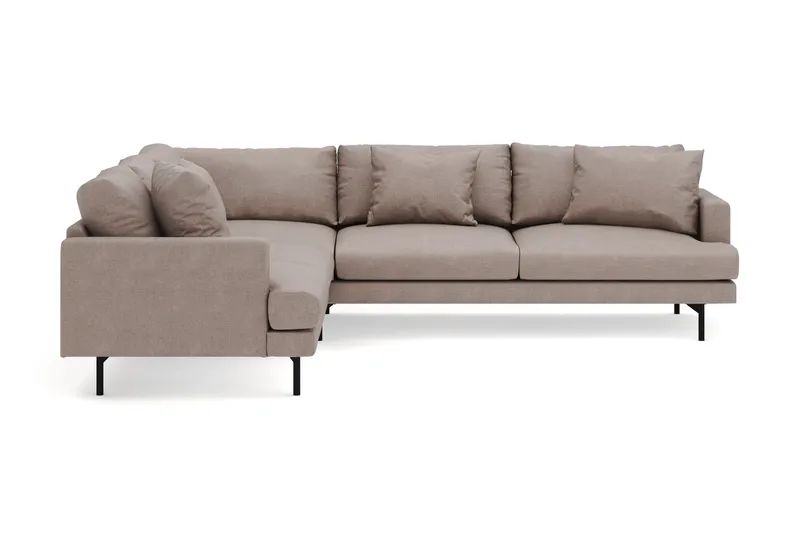 Menard 6-istuttava Vasenkätinen L-muotoinen Kulmasohva Kangasista - Ruskea - Huonekalut - Sohva - Kulmasohva