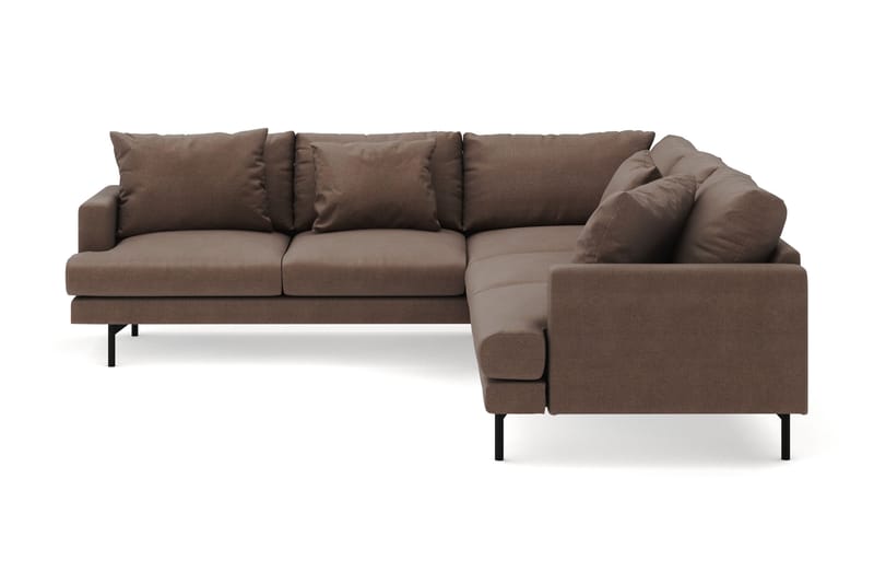 Menard 6-istuttava Vasenkätinen L-muotoinen Kulmasohva Kangasista - Ruskea - Huonekalut - Sohva - Kulmasohva
