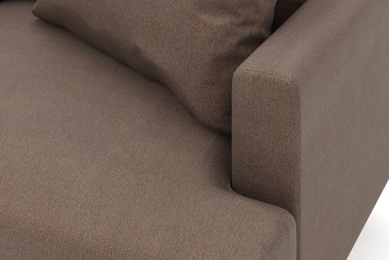 Menard 6-istuttava Vasenkätinen L-muotoinen Kulmasohva Kangasista - Ruskea - Huonekalut - Sohva - Kulmasohva