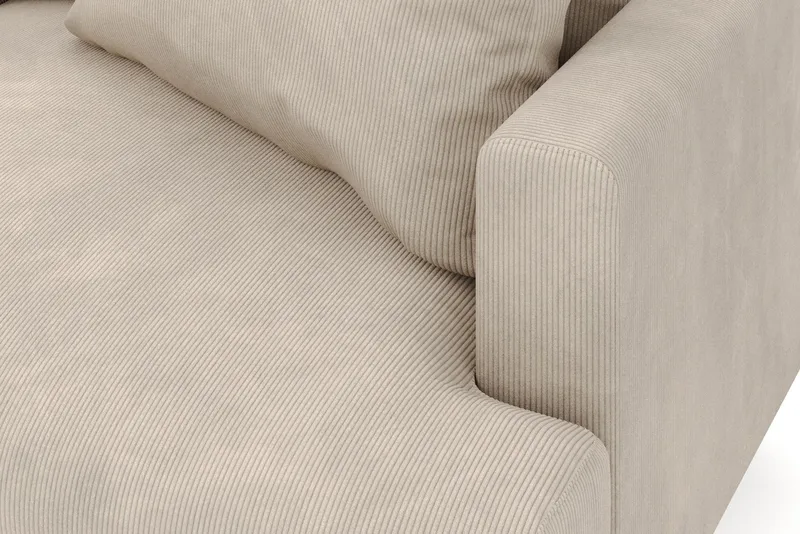 Menard 6-istuttava Vasenkätinen L-muotoinen Kulmasohva Manchesterista - Greige - Huonekalut - Sohva - Kulmasohva