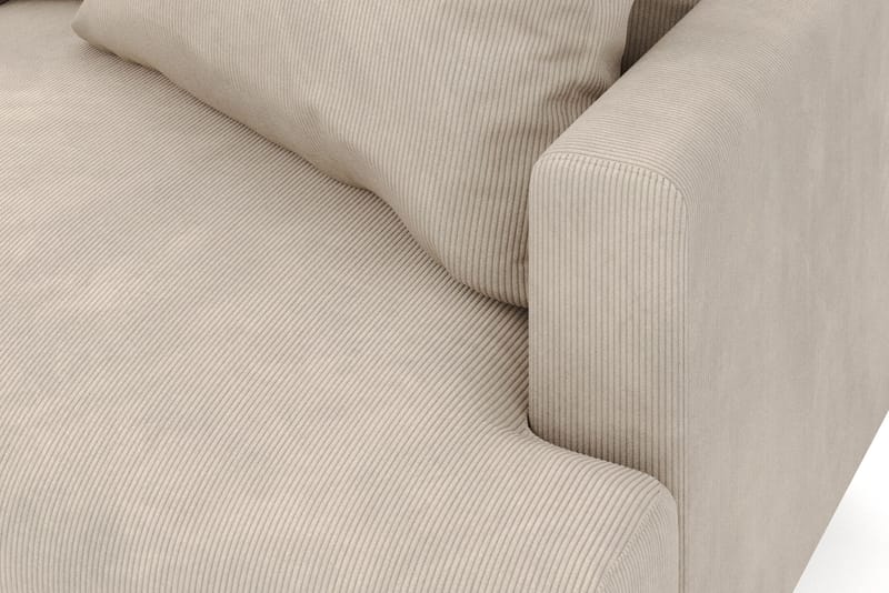 Menard 6-istuttava Vasenkätinen L-muotoinen Kulmasohva Manchesterista - Greige - Huonekalut - Sohva - Kulmasohva