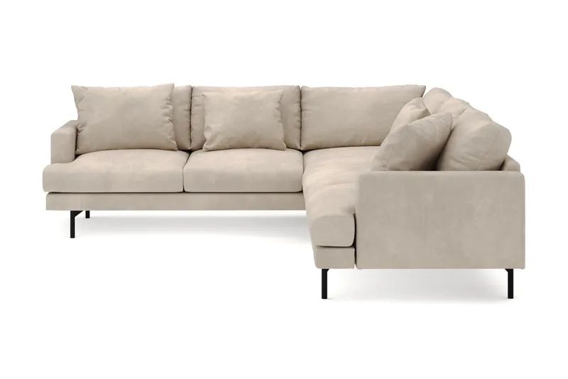 Menard 6-istuttava Vasenkätinen L-muotoinen Kulmasohva Manchesterista - Greige - Huonekalut - Sohva - Kulmasohva
