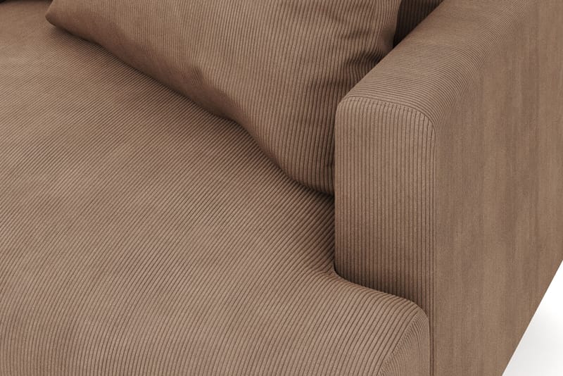 Menard 6-istuttava Vasenkätinen L-muotoinen Kulmasohva Manchesterista - Ruskea - Huonekalut - Sohva - Kulmasohva