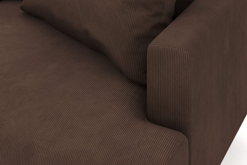 Menard 6-istuttava Vasenkätinen L-muotoinen Kulmasohva Manchesterista - Ruskea - Huonekalut - Sohva - Kulmasohva