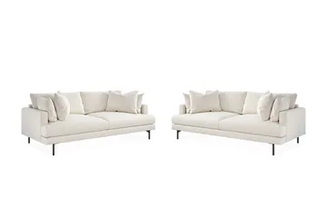 Menard Sohvaryhmä 4-istuttava + 4-istuttava Syvä Samettisohva 225 cm leveä