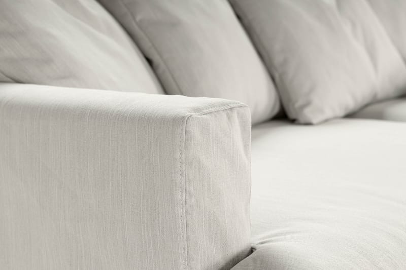 Menard Sohvaryhmä 4-istuttava Oikeakätinen L-muotoinen Divaanisohva + Nojatuoli Kankaalla - Vaaleanharmaa - Huonekalut - Sohva - Sohvaryhmä