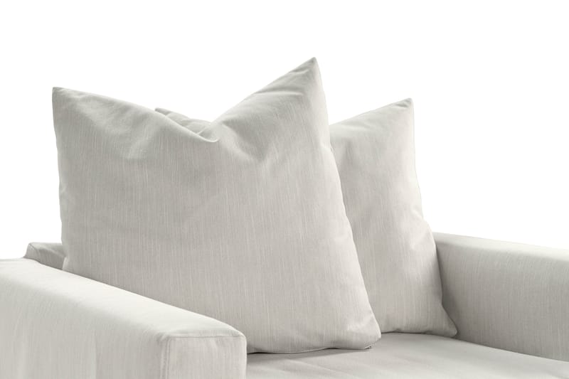 Menard Sohvaryhmä 4-istuttava Oikeakätinen L-muotoinen Divaanisohva + Nojatuoli Kankaalla - Vaaleanharmaa - Huonekalut - Sohva - Sohvaryhmä