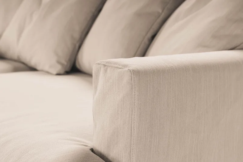 Menard Sohvaryhmä 4-istuttava Vasenkätinen L-muotoinen Divaanisohva + Nojatuoli Kankaalla - Beige - Huonekalut - Sohva - Sohvaryhmä