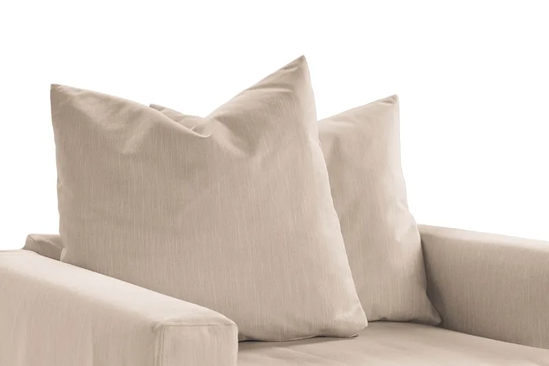 Menard Sohvaryhmä 4-istuttava Vasenkätinen L-muotoinen Divaanisohva + Nojatuoli Kankaalla - Beige - Huonekalut - Sohva - Sohvaryhmä