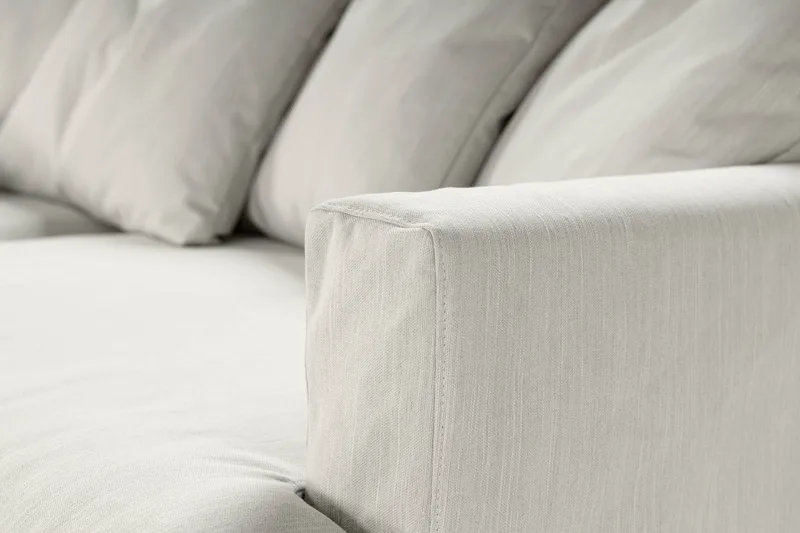 Menard Sohvaryhmä 4-istuttava Vasenkätinen L-muotoinen Divaanisohva + Nojatuoli Kankaalla - Vaaleanharmaa - Huonekalut - Sohva - Sohvaryhmä