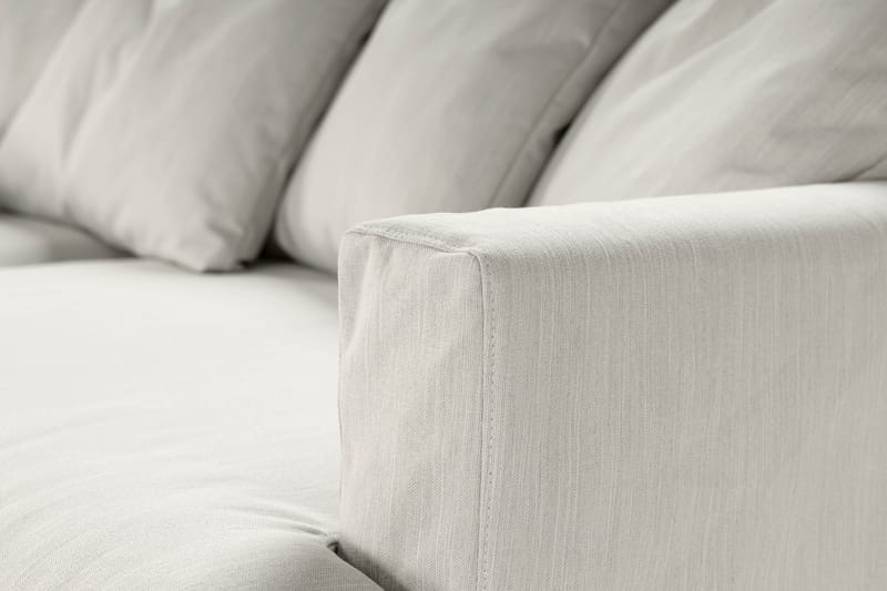 Menard Sohvaryhmä 4-istuttava Vasenkätinen L-muotoinen Divaanisohva + Nojatuoli Kankaalla - Vaaleanharmaa - Huonekalut - Sohva - Sohvaryhmä