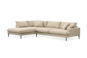 Menard Premium 5-istuttava vasenkätinen L-muotoinen syvä divaanisohva chenillestä - Beige - Huonekalut - Sohva - Divaanisohva