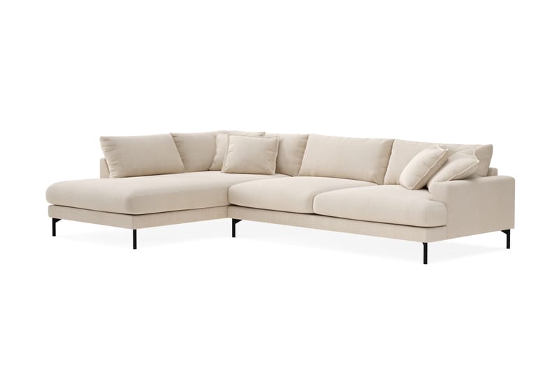 Menard Premium 5-istuttava Vasenkätinen L-muotoinen Syvä Leposohva Chenillellä - Vaalea beige - Huonekalut - Sohva - Divaanisohva