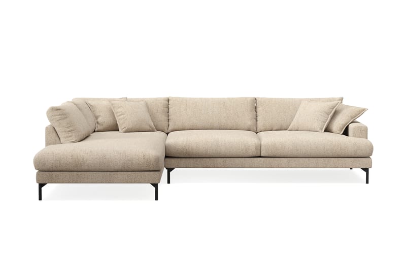 Menard Premium 5-istuttava Vasenkätinen L-muotoinen Syvä Leposohva Chenillellä - Beige - Huonekalut - Sohva - Divaanisohva