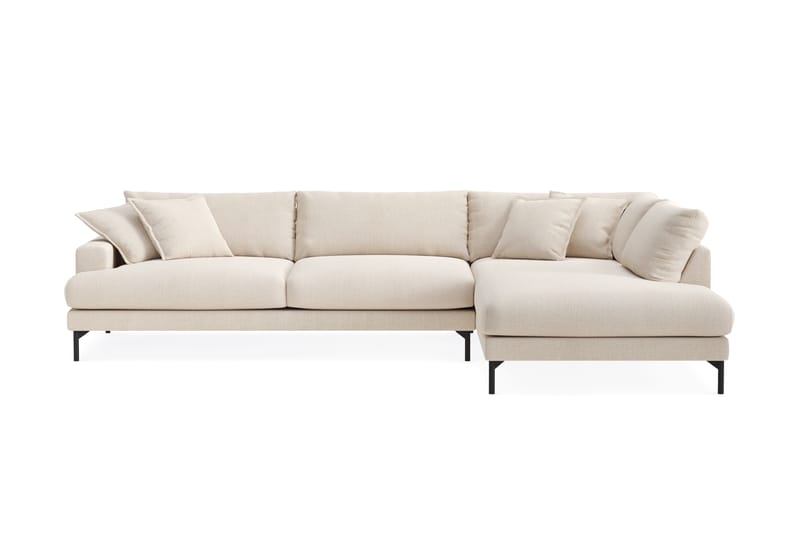 Menard Premium 5-istuttava Oikeakätinen L-muotoinen Syvä Leposohva Chenillellä - Vaalea beige - Huonekalut - Sohva - Divaanisohva