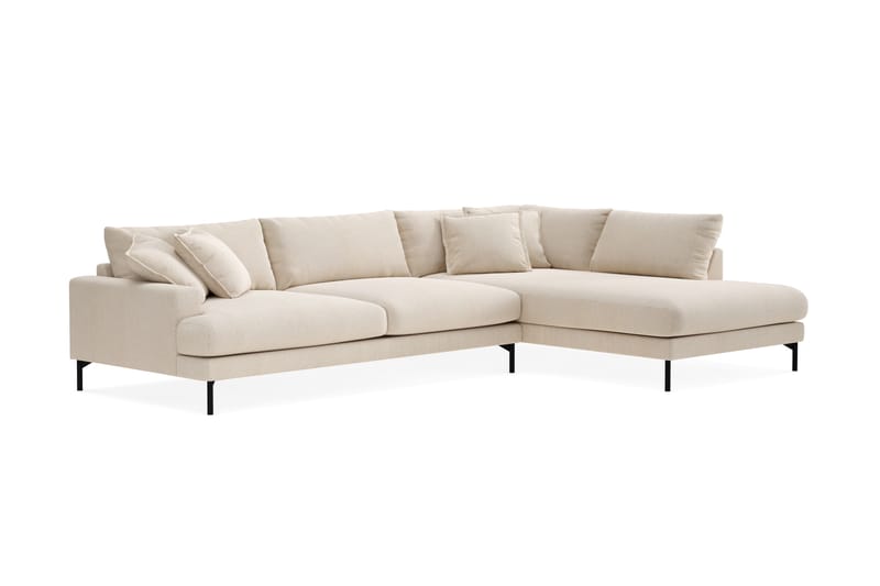 Menard Premium 5-istuttava Oikeakätinen L-muotoinen Syvä Leposohva Chenillellä - Vaalea beige - Huonekalut - Sohva - Divaanisohva